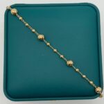 Pulso Tipo Militar 2.8gr / 18cm / Bolas Diamantadas 3mm - 6mm Oro Amarillo 18k - Image 2