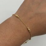 Pulso Tipo Militar 2.2gr / 18.5cm / Bolas Diamantadas 3mm – 4mm Oro Amarillo 18k - Image 3