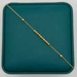 Pulso Espiga Tipo Militar 1.8gr / 18cm / Bolas Diamantadas 3mm Oro Amarillo 18k - Image 2