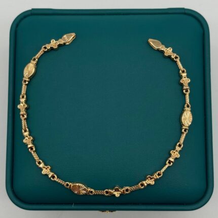 Pulso Rustico 4.1gr / 20cm / Diamantado Oro Amarillo 18k