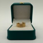 Anillo Espiga 4gr / Talla 5 3/4 Circones Blancos Oro Amarillo 18k