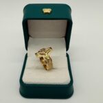 Anillo Cristo 3gr / Talla 10 3/4  Texturizado Oro Amarillo 18k - Image 2