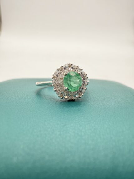 Anillo sol de esmeralda