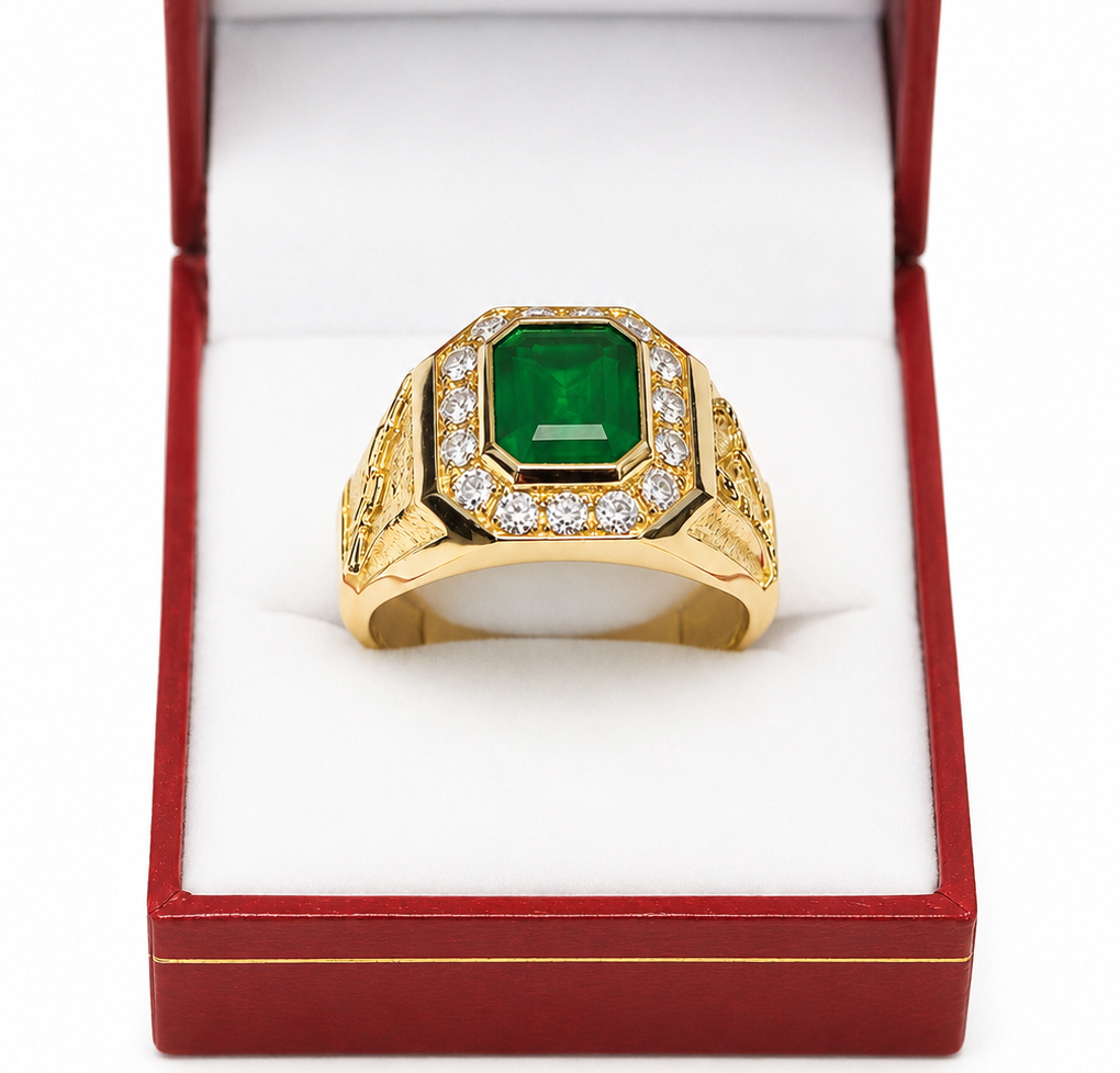 Anillo Esmeralda Premium Oro 18K y Esmeralda — Fabricación Exclusiva